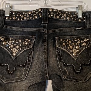 Miss Me BootCut studded embellished jeans midrise